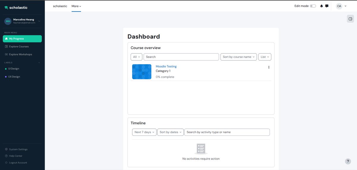qtguru's tweet image. #Moodle I spent the night coding this moodle theme for my portfolio. It's a clone of Boost with some adjustment to it, It's still a work in progress, I will make some content on my linked moodle newsletter and share in the future.