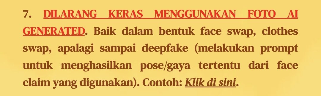 Sebelum kirim foto, cek ulang apakah foto tersebut AI generated atau bukan. Ke depannya admin akan sanksi keras berupa banned, ya.