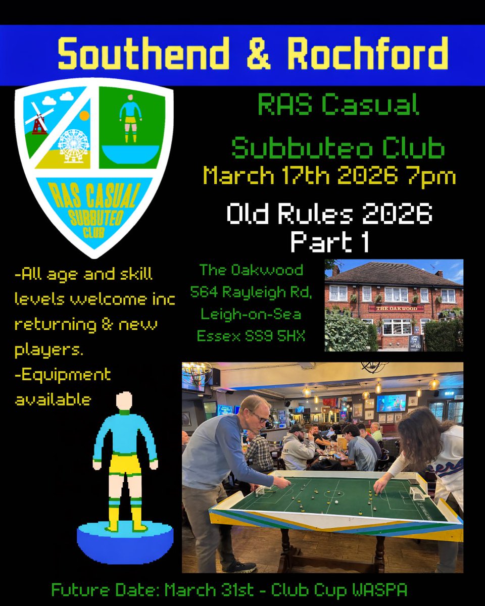 RAS (Rochford & Southend) Casual Subbuteo Club tweet media