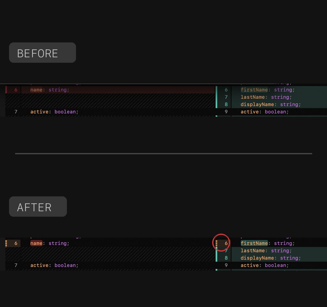 Palanikannan_M's tweet photo. such a small thing but it's been bugging me

diffs show "added" and "deleted" but never "modified"

we just fixed that. thoughts?

i think it's much cleaner https://t.co/cFTs6jIQ3x