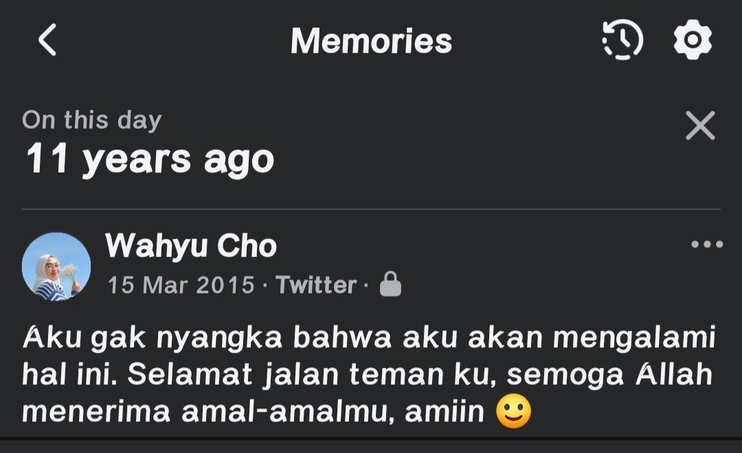 pencoktales's tweet photo. 11 tahun yg lalu temanku kembali, berpulang ke Rahmatullah 🤍🥀🥺 https://t.co/MK4lZiSpKZ
