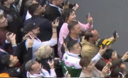 FELIX IN THE CROWD AT THE FRONT WATCHING LEWIS, KIMI AND GEORGE PODIUM INTERVIEWS OH MY GOD STOP THIS IS FOR ME