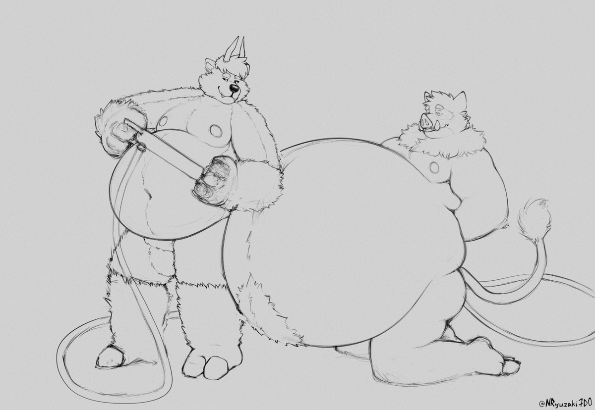 Pigloon. Very much stretched one 🎈

Gift for <a href="/pigpigron/">Pig 🐖🔞</a>