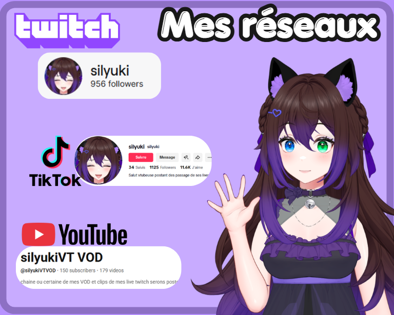 SilyukiVT's tweet photo. Hello🤗, n'hésiter pas à me suivre sur mes autres réseaux :
https://t.co/L590cSvhtA 
https://t.co/gQmXZsgmhI
https://t.co/FbwApAs2XG

Aider moi à atteindre les 1k sur Twitch😃. 
On peut le faire !

#twitch #réseaux #help_me #vtuberfr #vtuber https://t.co/qFaXw1iX11