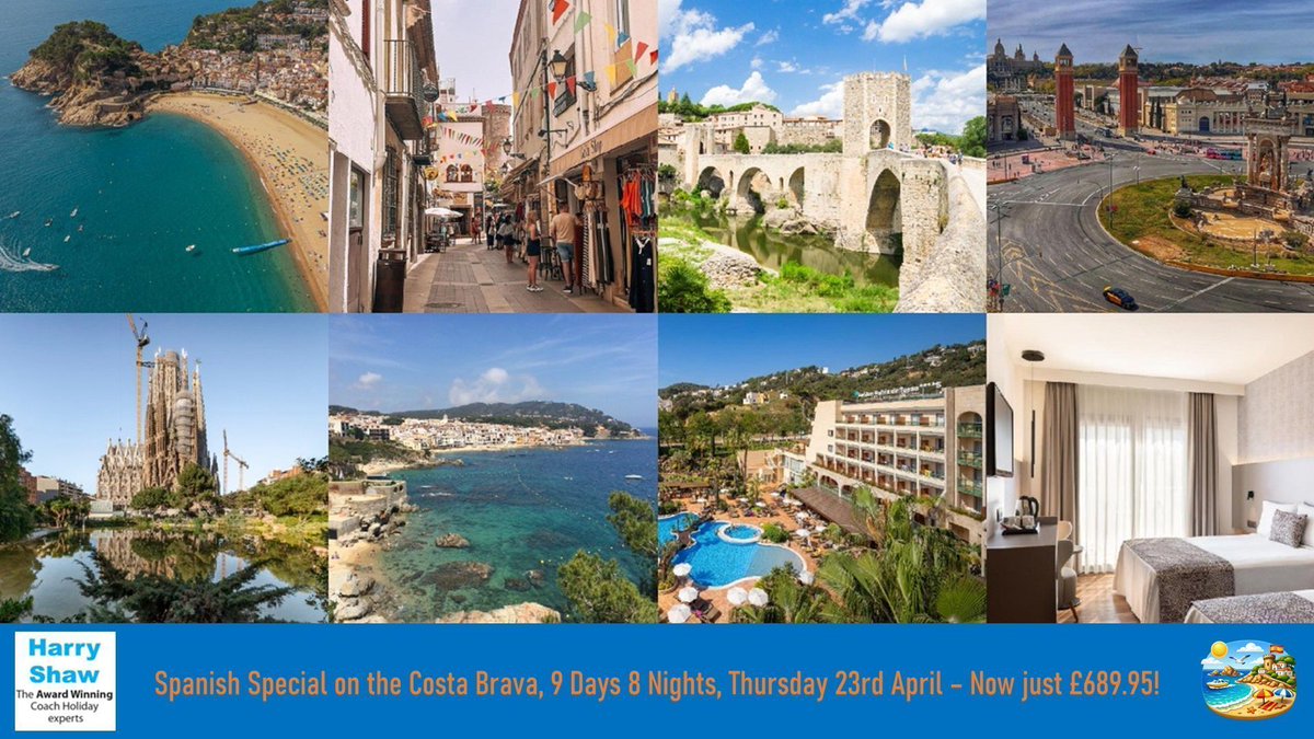 HarryShawTravel's tweet image. 🇪🇸☀️𝐒𝐩𝐚𝐧𝐢𝐬𝐡 𝐒𝐮𝐧𝐬𝐡𝐢𝐧𝐞 𝐀𝐰𝐚𝐢𝐭𝐬: 𝐂𝐨𝐬𝐭𝐚 𝐁𝐫𝐚𝐯𝐚 𝐒𝐩𝐞𝐜𝐢𝐚𝐥 £𝟓𝟎 𝐎𝐟𝐟!🏖🏰 

Departure date 🚌: 23/04/2026
Price: Now just £689.95pp!

Instant booking: tinyurl.com/3zwf8mzr 🖱 

#Getaways #SpringGetaway #Trips #TravelDeals #VisitSpain #Spain