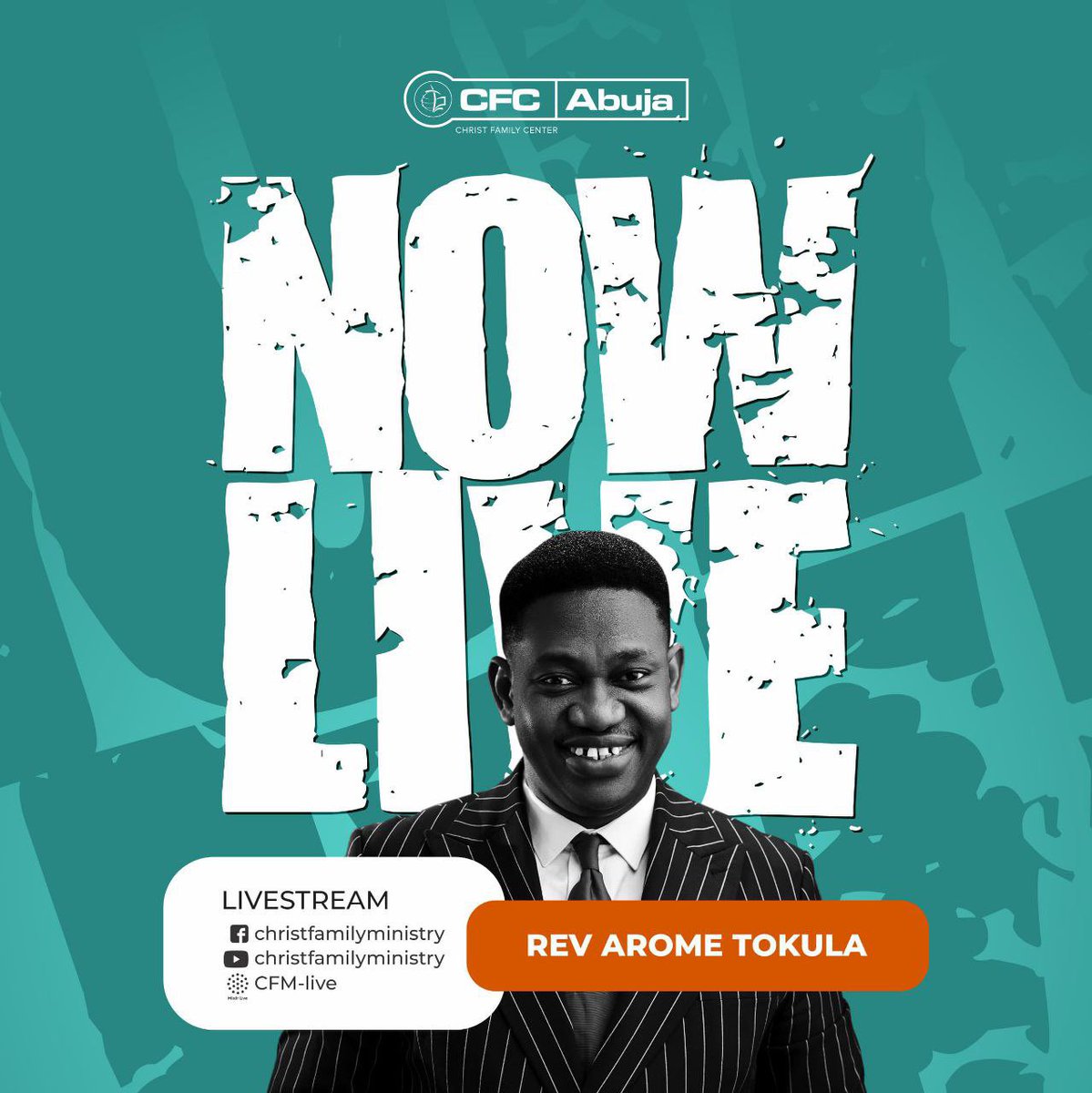 CFCAbuja's tweet image. Receive the ministry of our senior Pastor, Pastor Arome Tokula at our Connect to Life Service 

Connect LIVE now on youtube.com/christfamilymi… for video or mixlr.com/cfm-live for audio.

#PastorAromeTokula 
#ConnectToLifeService 
#CFCAbuja 
#ChristFamilyMinistry 
#LoveIsKing