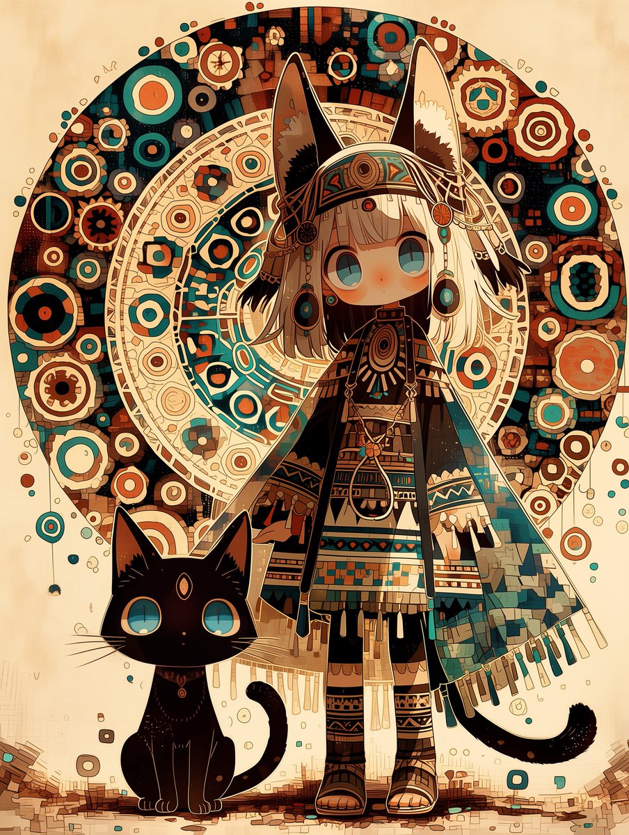 バステトさまと相棒。
#AIart️️️️️️️️️️️️️️️️️️️️️️️️️️️️️️️️️️️️️️️️️️️️️️️️️️️ #AIイラスト