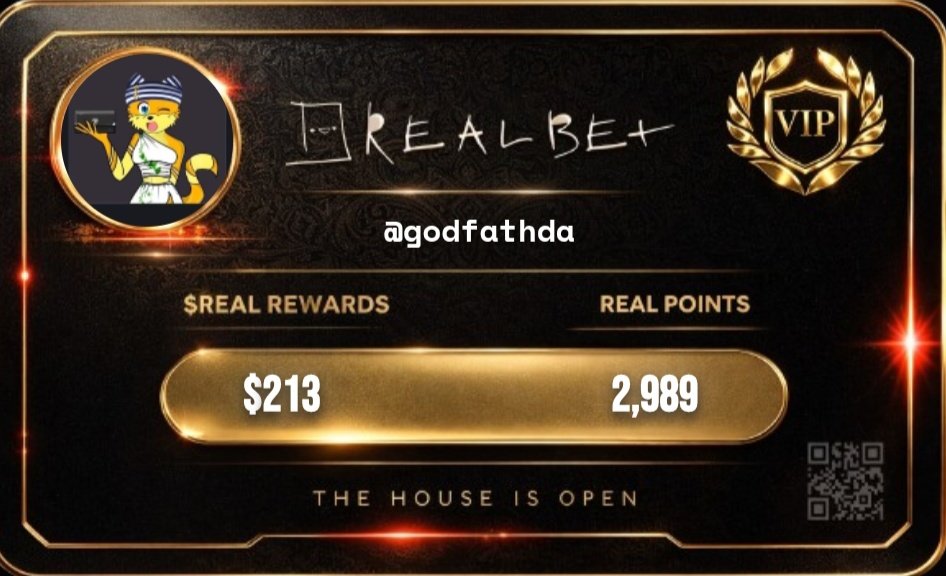 godfathda's tweet photo. my @RealBet Season 1 VIP card just hit different

open your boxes. thank me later.

https://t.co/JNItIB683d https://t.co/0PJfQgPyjx