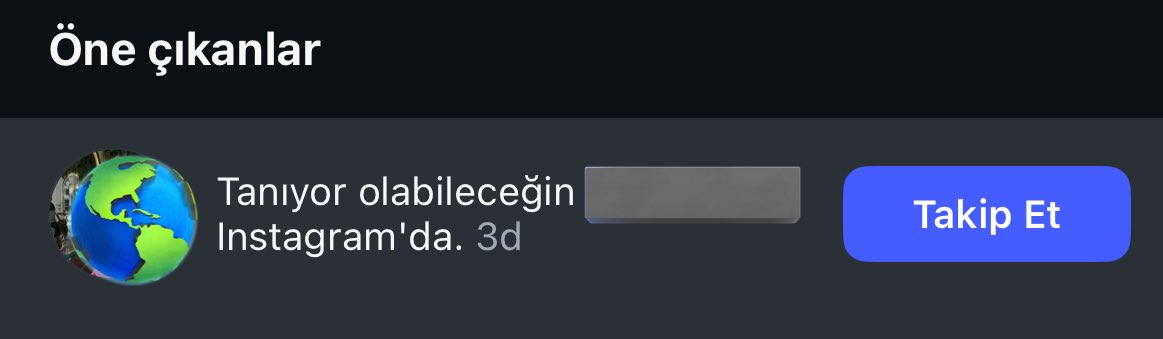 İnstagramın akıl okuduğuna artık eminim. Dün veya 2 gün önce liseden bir kız aklıma geldi acaba napıyor şuan diye. Bugun onu önerdi instagram. Kesinlikle kızı araştırmadım stalklamadım, ortak arkadaşlara bakmadım hatta mesajlarda bile adını yazmadım