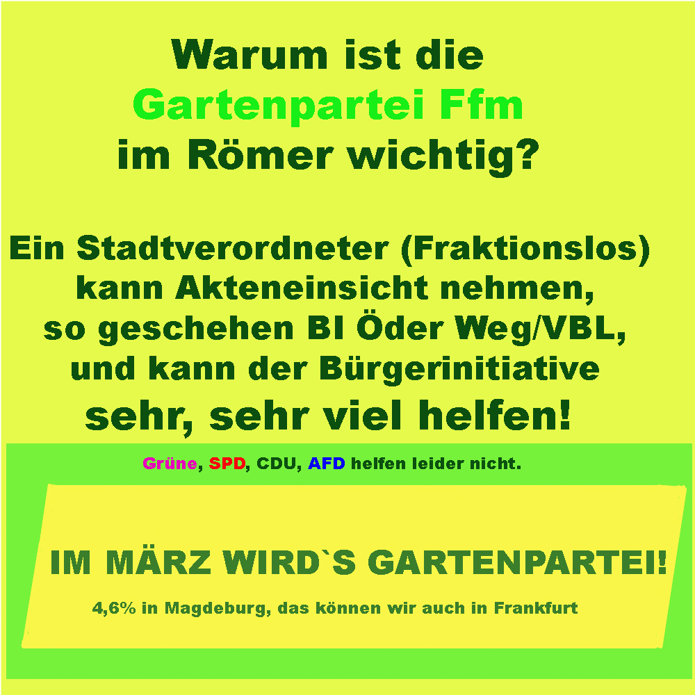 Gartenpartei Frankfurt am Main tweet media