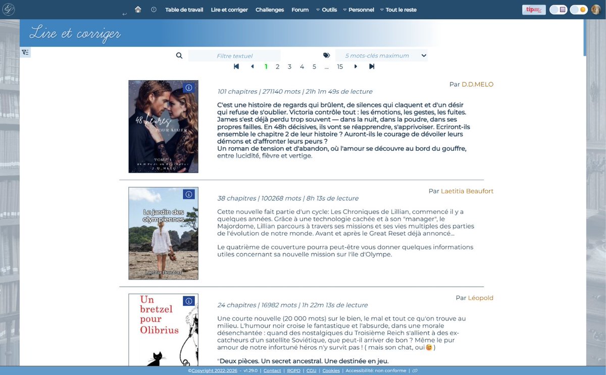 MarkusCharret's tweet photo. ✨ La page des actualités d'Épistolads est repensée avec la v1.29.0 !

📚 Jusqu'à 10 listes d'ouvrages par type, mise en page personnalisable, résumés au survol…

Plus d'excuse pour rater les créations de la communauté !

https://t.co/OBtlb9tI31

#epistolads #écriture #lecture https://t.co/iQ5HQgbLaJ