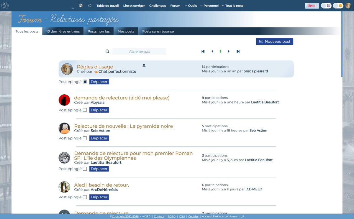MarkusCharret's tweet photo. ✨ La page des actualités d'Épistolads est repensée avec la v1.29.0 !

📚 Jusqu'à 10 listes d'ouvrages par type, mise en page personnalisable, résumés au survol…

Plus d'excuse pour rater les créations de la communauté !

https://t.co/OBtlb9tI31

#epistolads #écriture #lecture https://t.co/iQ5HQgbLaJ
