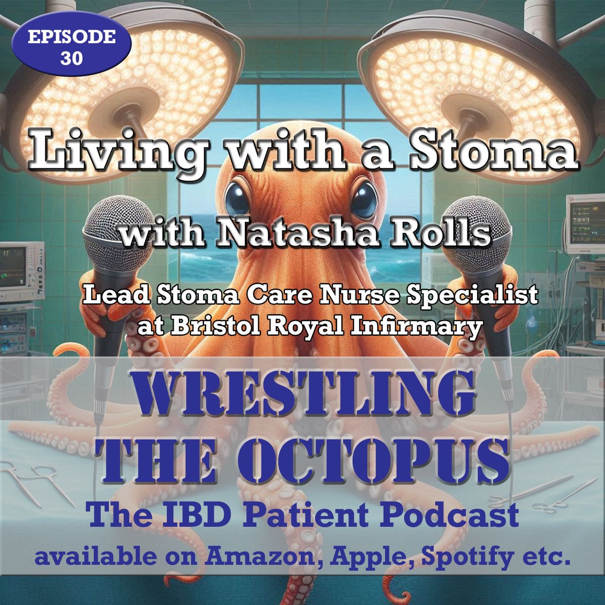 Crohnoid's tweet photo. Latest episode of our “Wrestling The Octopus IBD” podcast is now available. The subject is “Living with a Stoma” and we were joined by Natasha Rolls, lead stoma nurse specialist at Bristol Royal Infirmary. We hope it allays some fears of having a stoma

https://t.co/9dTqSztYHk https://t.co/9LfgHIhIVk
