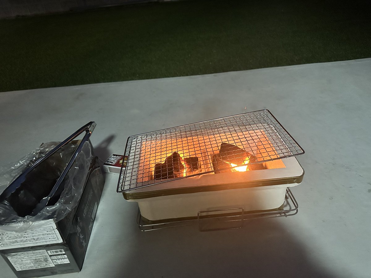 庭でプチBBQ