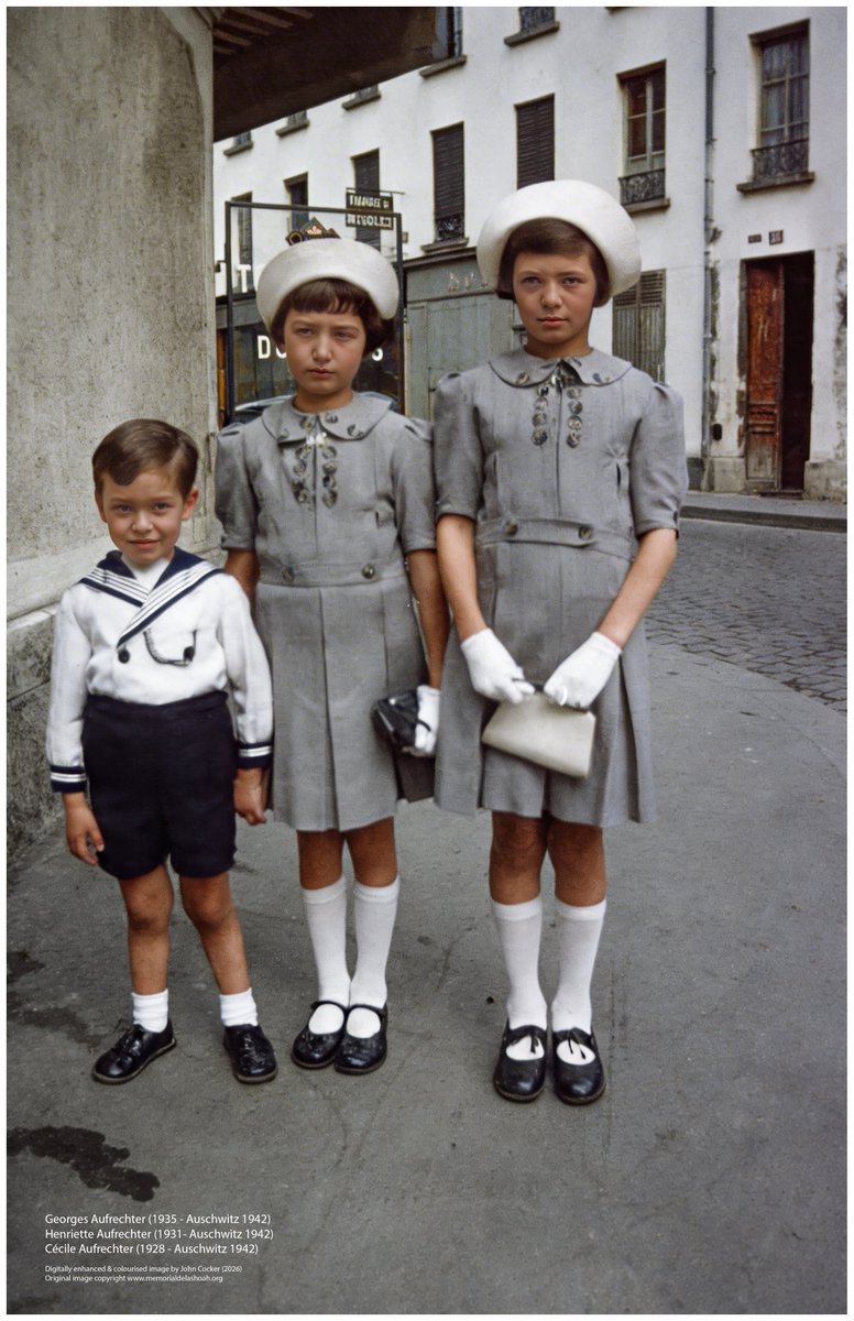 joecocker15's tweet photo. On this day in 1935, a Jewish boy was born in Paris. She was arrested with his family. Interned in Drancy, he was deported with his sisters to Auschwitz on the 17 Aug 1942 where they were most probably murdered on arrival. His name was Georges Aufrechter

Support @AuschwitzMuseum https://t.co/KRp4vyXB7d