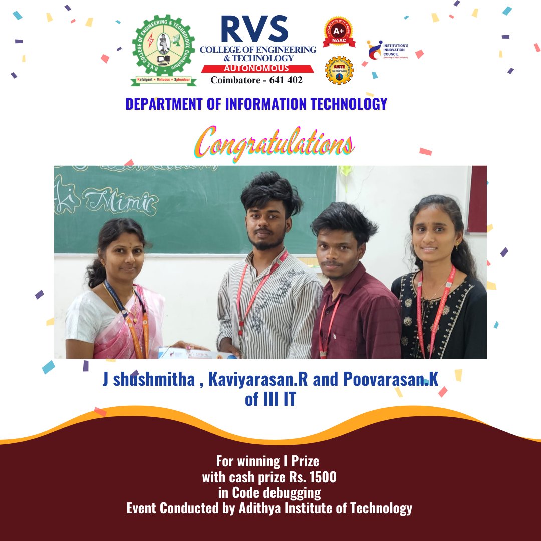 RVSCET COIMBATORE tweet media