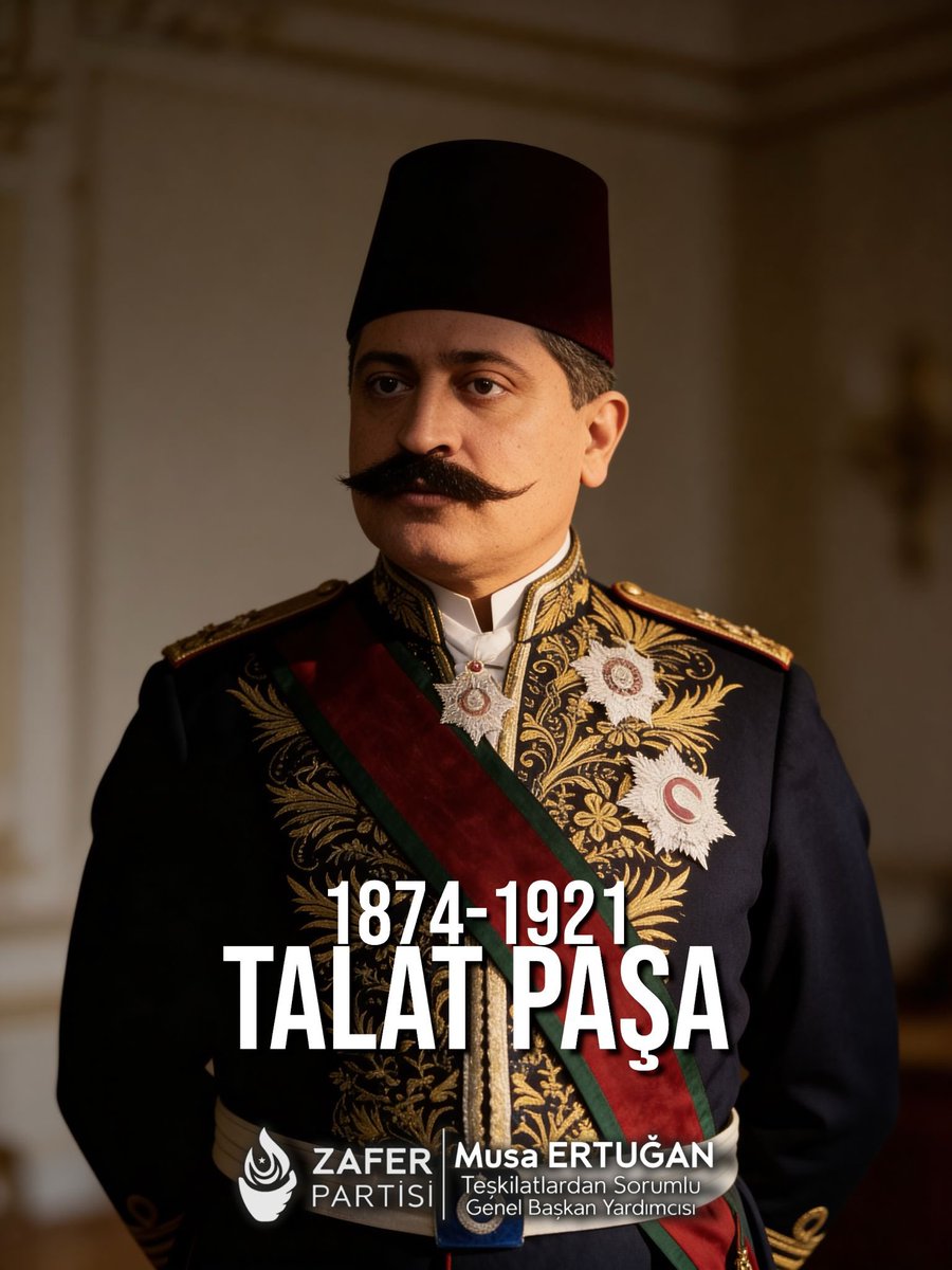 ErtuganMusa's tweet photo. Bir Talat gider, bin Talat yetişir!

Vatanına ve milletine bağlılığıyla Osmanlı’nın son dönemine yön vermiş, devletimizin bekası ve Türk milletinin bağımsızlığı için ömrünü adamış büyük devlet adamı Sadrazam Mehmed Talat Paşa, 15 Mart 1921’de Berlin’de uğradığı hain bir suikast sonucu şehit olmuştur.

Şehadetinin yıl dönümünde kendisini rahmet, minnet ve saygıyla anıyoruz.

@zaferpartisi
