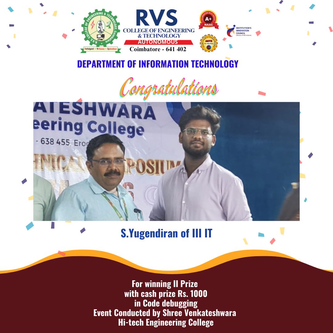 RVSCET COIMBATORE tweet media