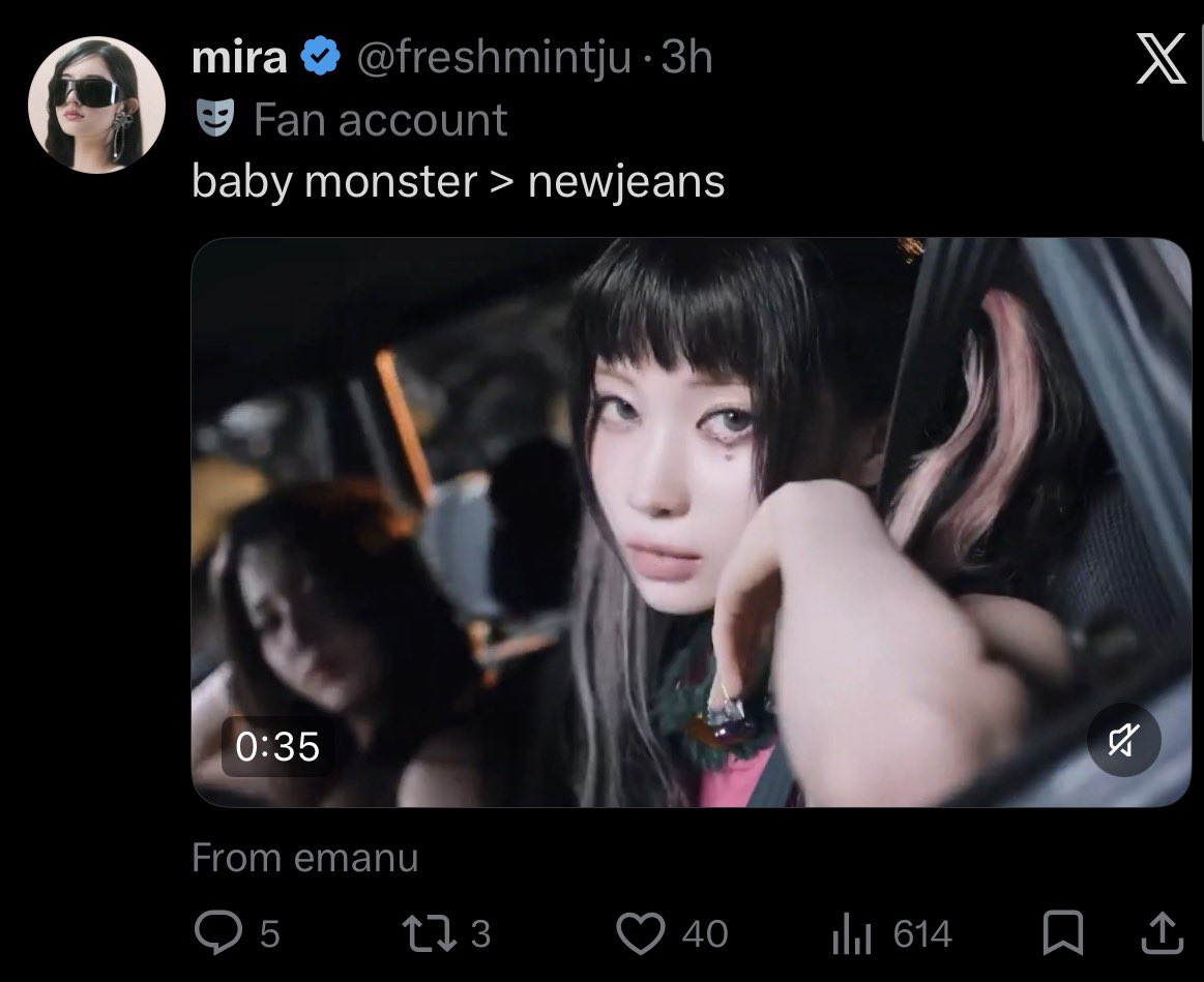 pinksbabymon's tweet photo. sorry to the gllits but we will never fall for your propaganda 😢

babymonster and newjeans > illit https://t.co/XLG0DsOxPK
