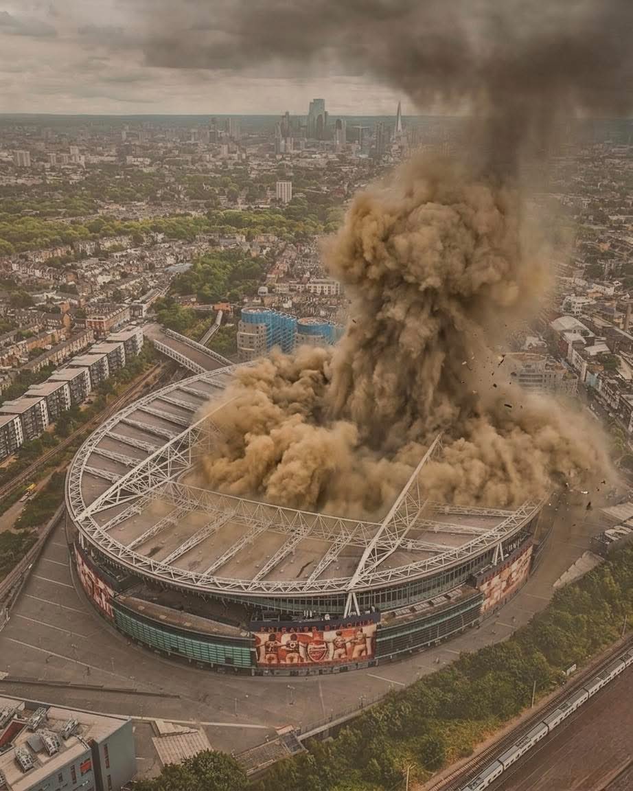 FPLAsian's tweet photo. Breaking: Arsenal are 9 points clear of City, currently North London is cleaning the trophy cabinet. The dust from the cleaning is causing air pollution across London https://t.co/yq8rpnJvvc