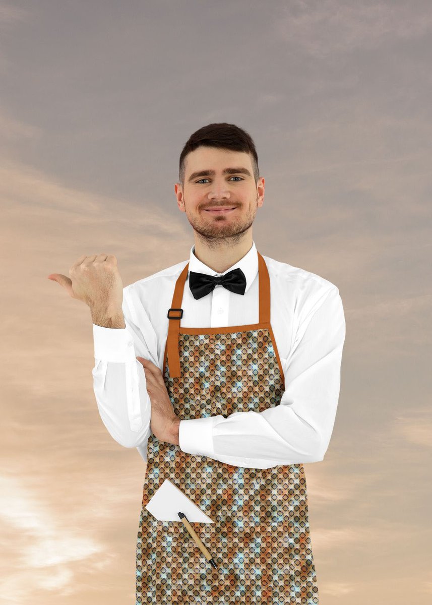 habatour20's tweet image. Bring creativity into the kitchen with this #stylishapron featuring an intricate geometric #mosaicpattern. The warm rust and amber tones, combined with subtle azure highlights, create a unique vintage-inspired design.
Available at : redbubble.com/i/apron/Modern…
#geometricpatterns