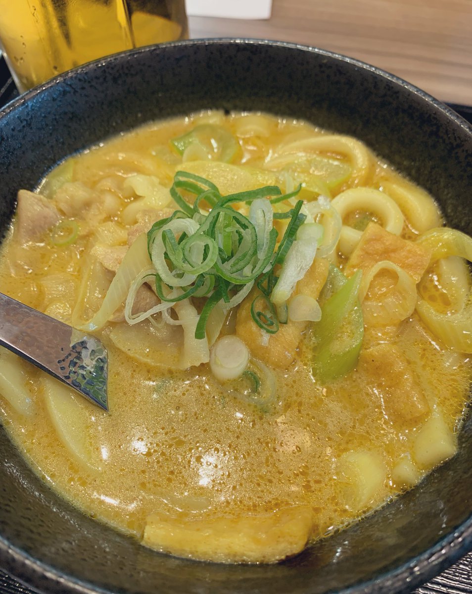 カレーうどーん🙌
#Twitter晩酌部
#うどん