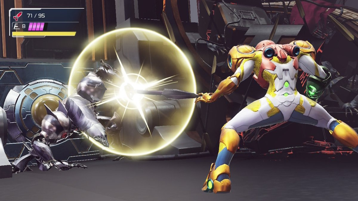 CagedCrown's tweet photo. Metroid Dread is really rewarding once you understand the mechanics. These boss fights are really fun https://t.co/GqLhPVTcAq