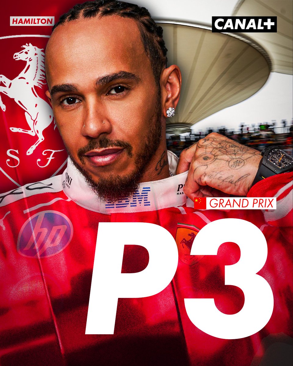 CanalplusF1's tweet photo. PREMIER PODIUM DE LEWIS HAMILTON CHEZ FERRARI EN CHINE 🇨🇳 #F1 #ChineseGP https://t.co/7xCDGYAVR6