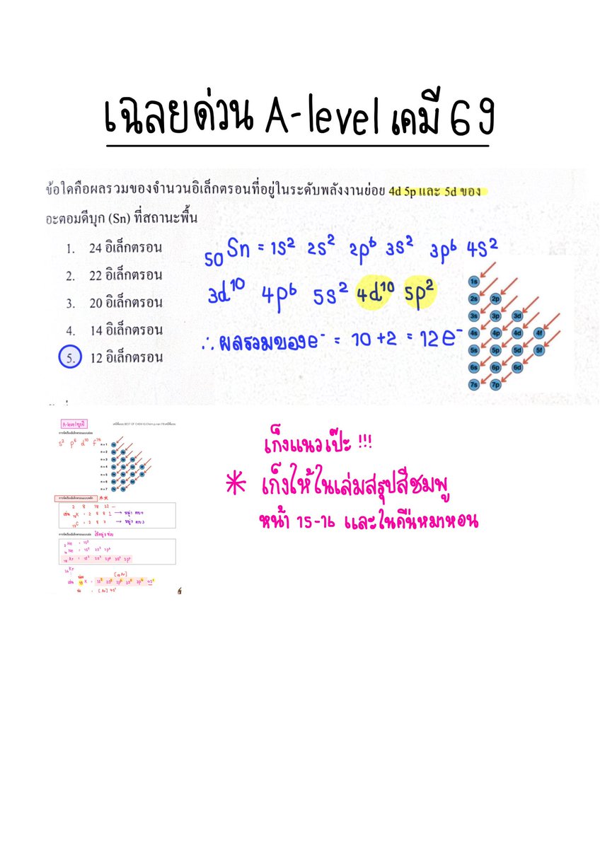 Chempnan1's tweet photo. เฉลยด่วนข้อสอบจริง A-level เคมีปี69 สอบ (15 มี.ค.69)

มีต่อใต้โพสต์นะคะ (1) บันทึกเก็บไว้ดูเลยค่ะเดี๋ยวลงให้เรื่อยๆ

เฉลยละเอียดจากพี่แนนและพี่ๆทีมวิชาการ ฉบับเร่งด่วนเพื่อการศึกษา และทบทวน หวังว่าจะเป็นประโยชน์กับน้องๆทุกคนนะคะ ผิดพลาดประการใด สามารถทักได้ค่ะ

#dek69 #alevel69 #เคมีพี่แนน