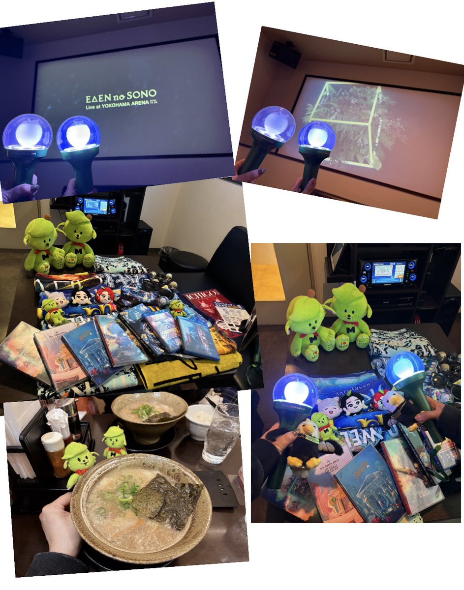 なべちゃん𝐃𝐚𝐲（<a href="/mga_07170226/">な べ ち ゃ ん 。</a> ）

楽しすぎた〜〜〜！
バベルとフィヨルドで現地
出来なかったから写真撮影

ノアの時からのタオルも持って
DVD何個か持ってくかって
なってお互い何持ってくか
分かんなかったのに被んないの
すごすぎてびっくりした🤣🤣

#ミセスグリーンアップル
#MrsGREENAPPLE