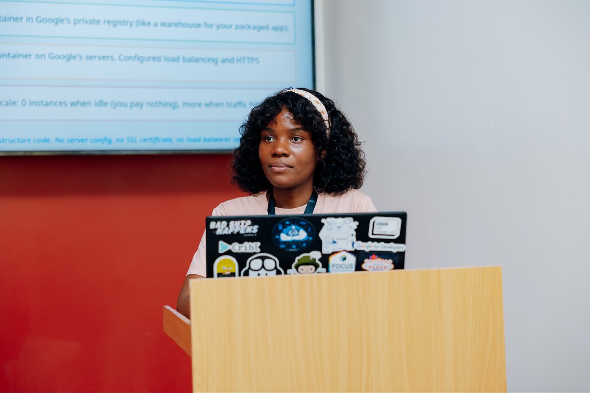 WTM_Kigali's tweet photo. Breakout session highlight: Innocencia Ndembera, Software Engineer, walked the room through Google Cloud and live AI demos at IWD 2026.

Her closing line said it all: "You are already cloud users. Now go build."

#IWDKigali2026 #BreakThePattern #GoogleCloud #WomenInTech https://t.co/HyzF8F94D6