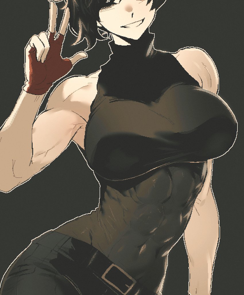 An Ismi-type build.

As in, nicely athletic and thin. She takes care of herself, really.

For all of her issues, her insomnia, just remember that most of her real problems are mental.

But then again, some people are into that type of thing.