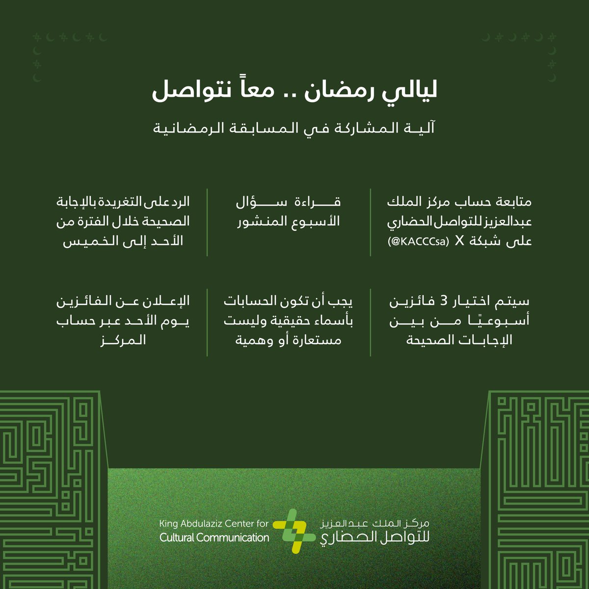 مركز الملك عبدالعزيز للتواصل الحضاري tweet media