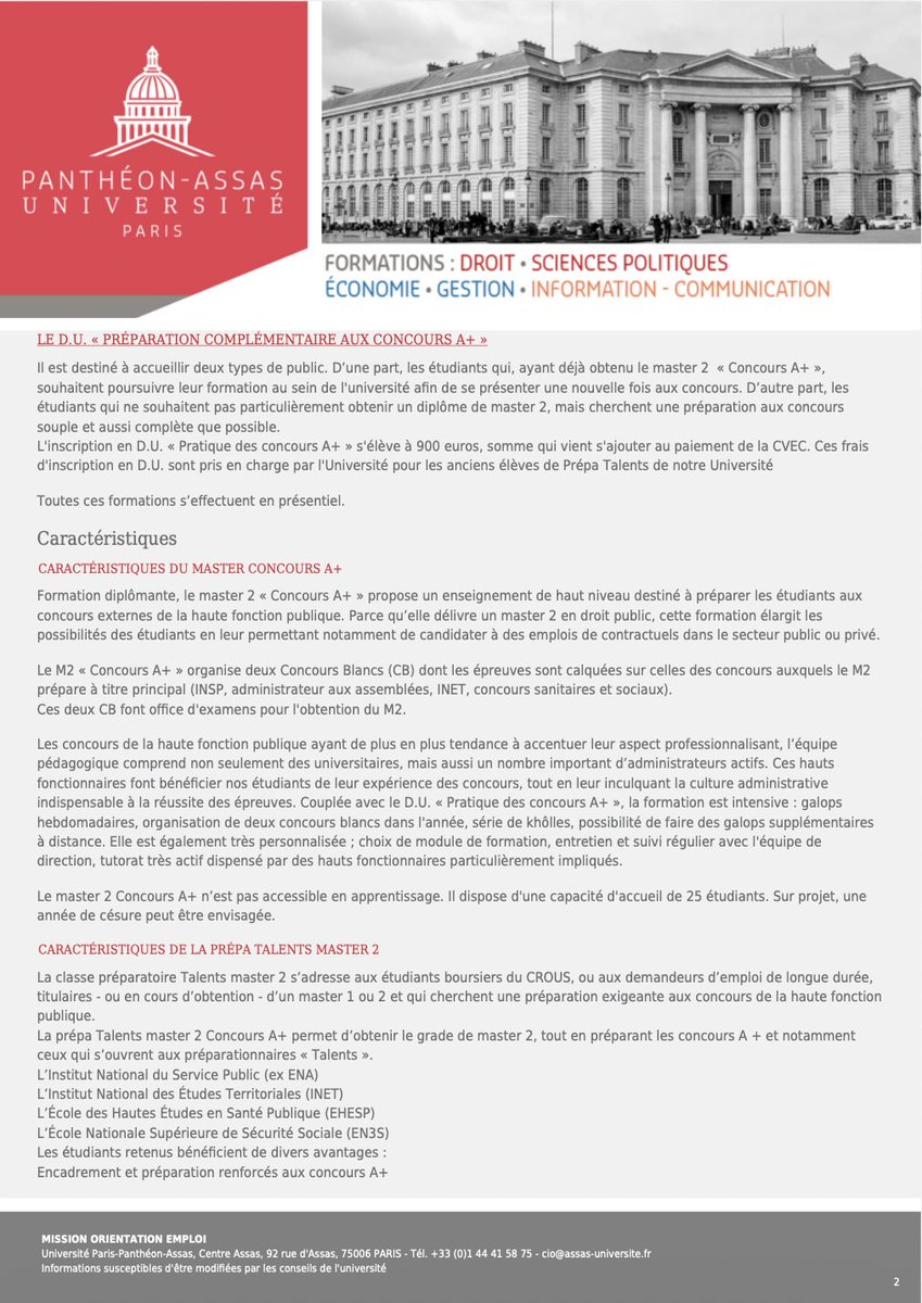 masteraplusp2's tweet photo. ⌛Plus que 1 jour pour candidater !

Les candidatures au Master 1 Concours A+ sur la plateforme nationale Mon Master se terminent bientôt.

1/3 https://t.co/BHRkoZ7ArF