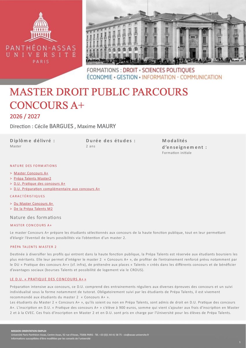 masteraplusp2's tweet photo. ⌛Plus que 1 jour pour candidater !

Les candidatures au Master 1 Concours A+ sur la plateforme nationale Mon Master se terminent bientôt.

1/3 https://t.co/BHRkoZ7ArF