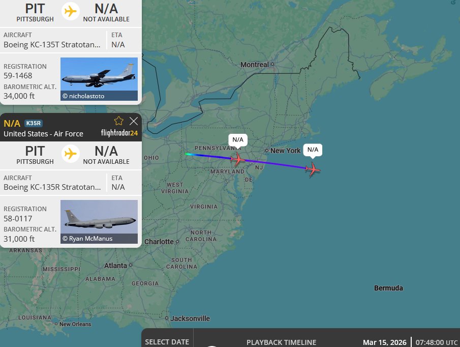 SirListenalot's tweet photo. 0748z #KC135's #AE0386 #BOBBY45 &amp; #AE047B #BOBBY47 relocating from Pittsburgh to ... 
#CoronetEast 050 https://t.co/Z14un3uDuM
