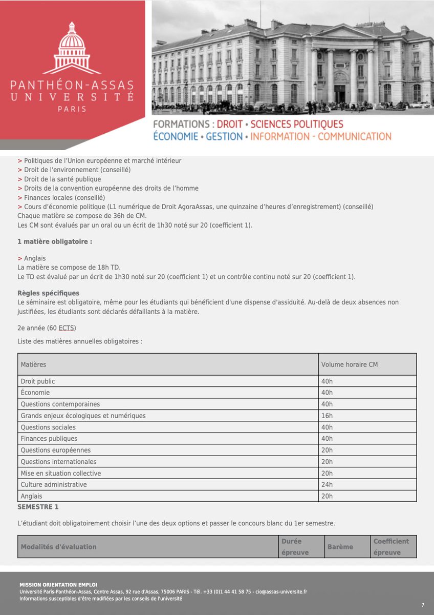 masteraplusp2's tweet photo. Ce Master 1 de droit public initie les étudiants aux concours de la haute fonction publique et leur permet de les préparer en Master 2.

📅 Candidatez avant le lundi 16 mars sur Mon Master : https://t.co/bHyU7rG4RR.

2/3 https://t.co/LAz5eSNKMc