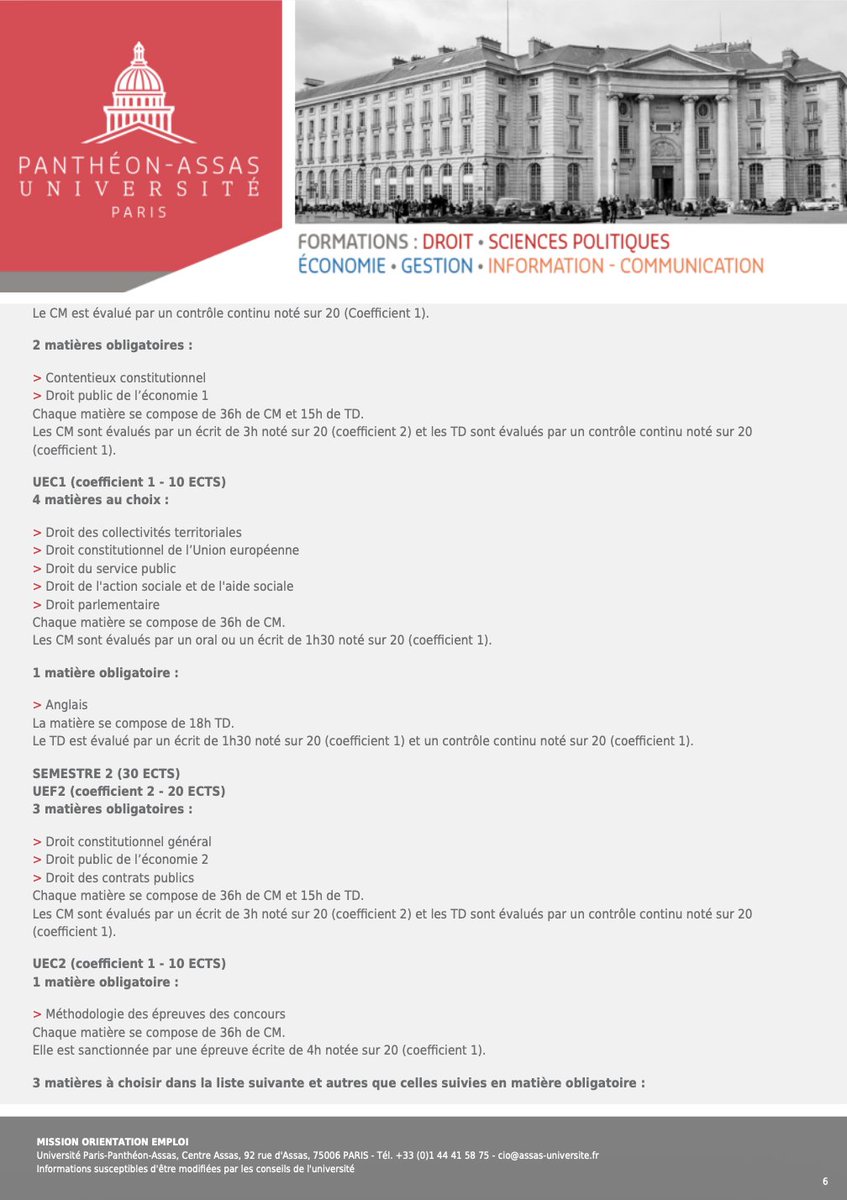 masteraplusp2's tweet photo. Ce Master 1 de droit public initie les étudiants aux concours de la haute fonction publique et leur permet de les préparer en Master 2.

📅 Candidatez avant le lundi 16 mars sur Mon Master : https://t.co/bHyU7rG4RR.

2/3 https://t.co/LAz5eSNKMc