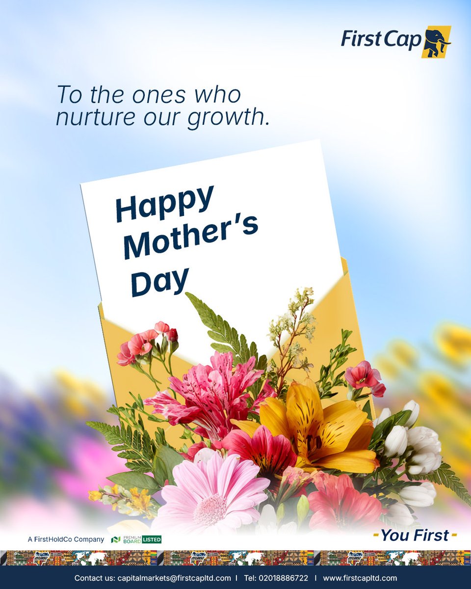 FirstCapNg's tweet photo. A mother’s strength nurtures growth, shapes character, and builds the foundation for the future.
Today, we celebrate mothers everywhere.
Happy Mother’s Day from FirstCap.
#MothersDay #FirstCap https://t.co/2UuKllEG09