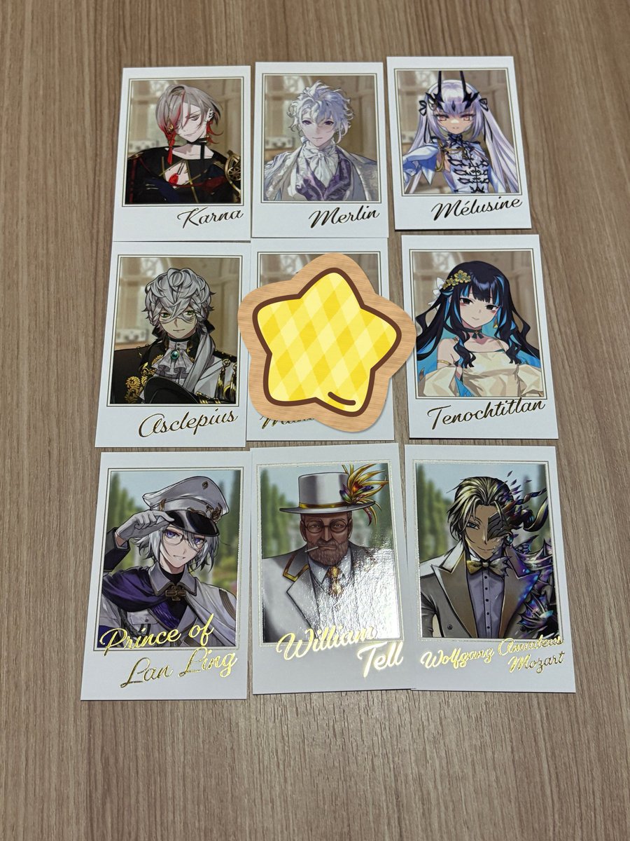 chanchan_chii's tweet photo. 【交換譲渡】Fate/Grand Order FGOフェス fes ポートレイト

譲)カルナ、マーリン、メリュジーヌ、アスクレピオス、テノチティトラン、蘭陵王、ウィリアム・テル、アマデウス
求)ニトクリスオルタ2枚>マリー

できれば3:3。2:2の場合はニトクリスオルタ2枚。郵送交換希望です。 https://t.co/O2cT54PlTC