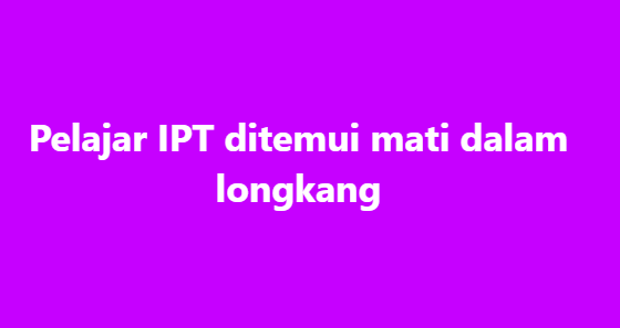 SinarOnline's tweet photo. Pelajar IPT ditemui mati dalam longkang
Saksi kejadian berkata, ketika memarkir kenderaan di situ keretanya seperti terlanggar objek kecil.
Artikel: https://t.co/Dc2lIoPMiy
#sinarharian #beritaterkini #pelajarIPT #mayat