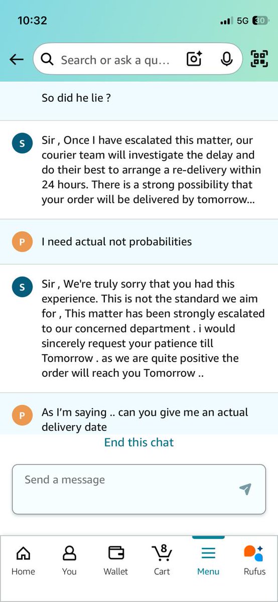 PSPzoomin's tweet photo. Dear @AmazonHelp : Is this the way to loot our money openly ?
I ordered a costly prdt &amp; it's a same day delivery but it's been 5 days and your chat support assures delivery everyday but never happens ?

@JeffBezos 
@MyntraSupport @flipkartsupport : Can you train Amazon employees? https://t.co/QAYSFaQlJl