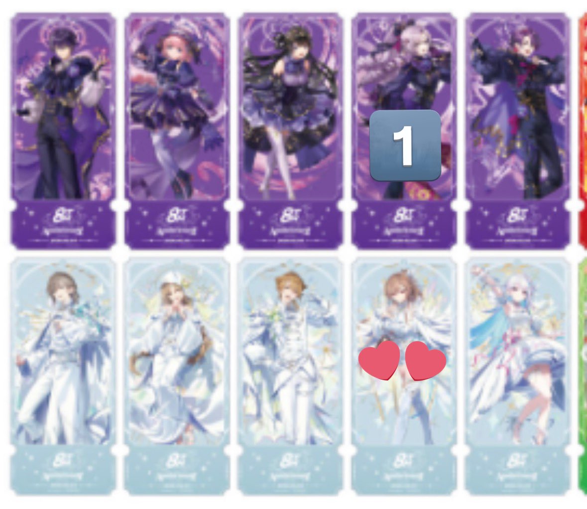 _2468_mike's tweet photo. 交換 にじさんじ 8周年 ストア 特典 チケット風カード クリアカード

【譲】 社築、壱百満天原サロメ、レインパターソン

【求】 加賀美ハヤト、宇佐美リト、フレン・E・ルスタリオ

本日池袋におりますが、後日郵送も可能です。 https://t.co/vJoFPPm3ZV