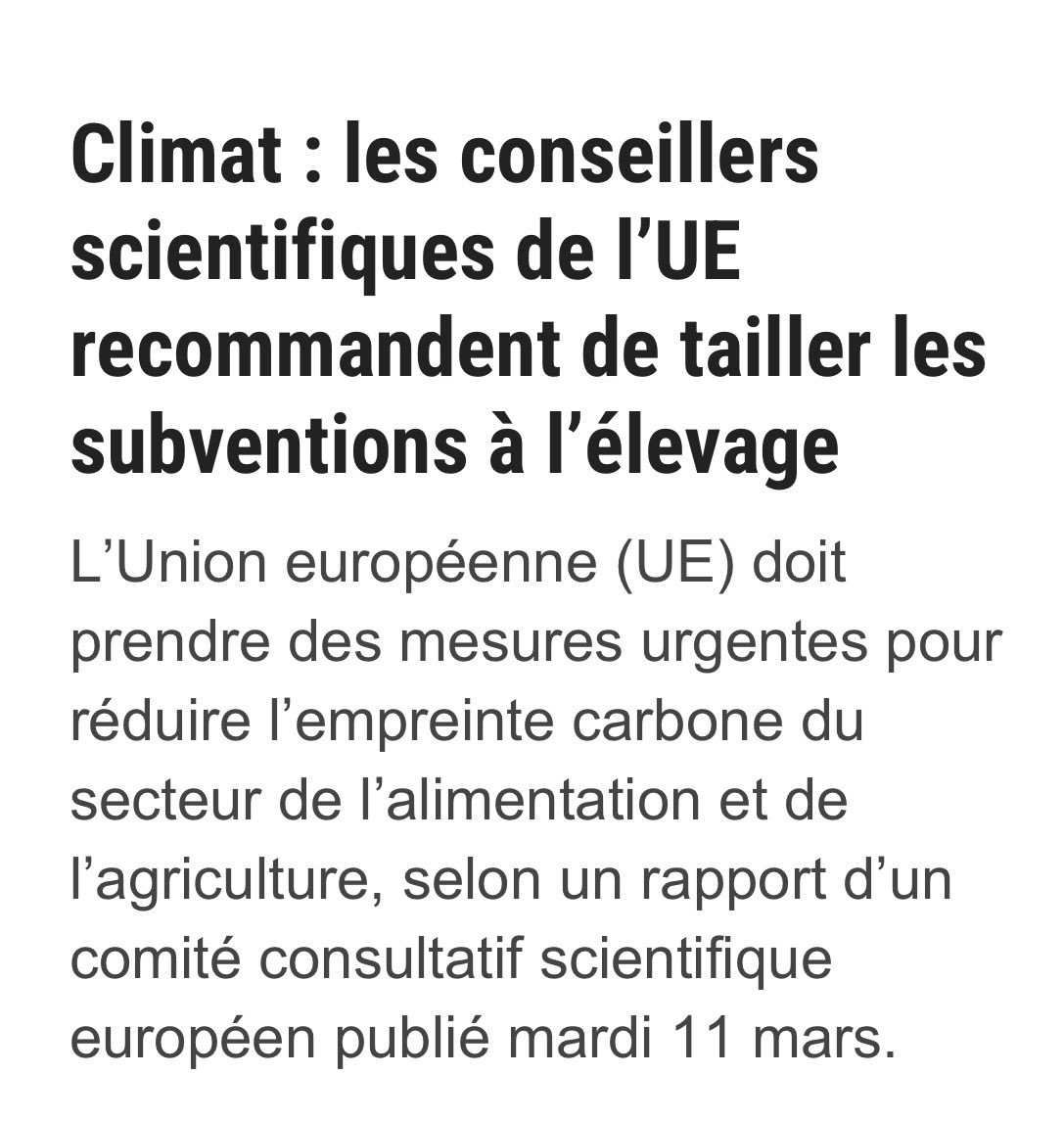 Alors qu’ils viennent d’accélérer les accords avec le Mercosur, les cérébraux de sa majesté Van der Layen réfléchissent à une méthode plus rapide que la dermatose pour détruire les éleveurs 🇫🇷 ! 🤑
<a href="/ReveilsTerroirs/">Réveils des Terroirs</a> 
⁦<a href="/coordinationrur/">Coordination Rurale</a>⁩ 
⁦<a href="/EleveursBovins/">FNB</a>⁩