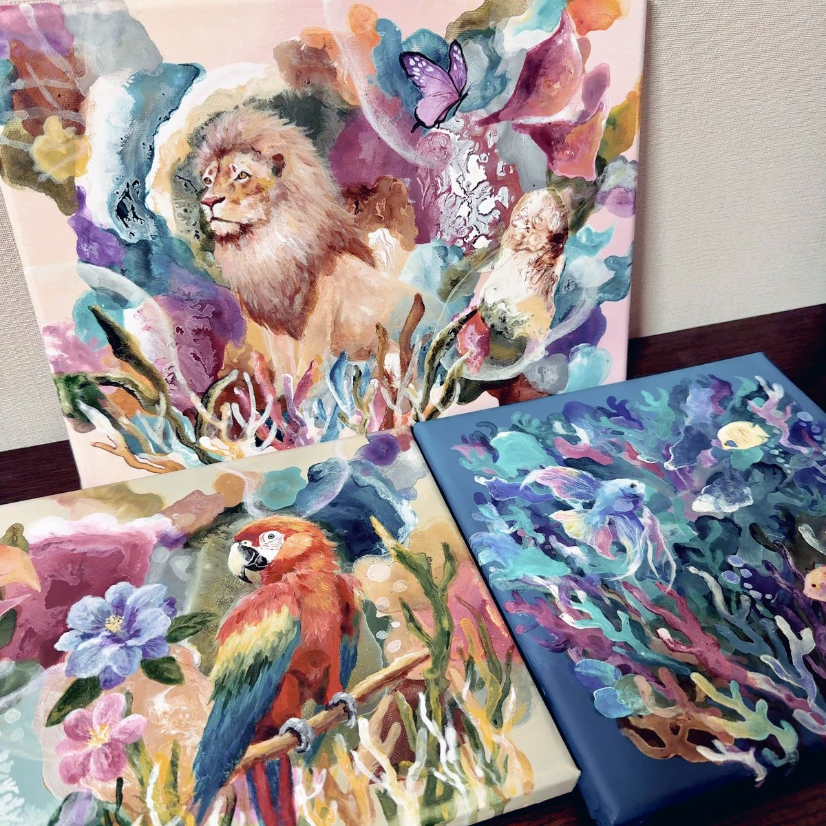 今日は東京都美術館からの搬出でした✨
チャリティーで出した絵もすべて売れていて本当に良かったです😍！そして展示品の命渦の神譚もお迎え先が決まりました✨画家としてまだまだ未熟者ですが、これからも頑張るので応援して下さい🙏
作品を見て頂いた方、ご購入頂いた皆様ありがとうございました🥰