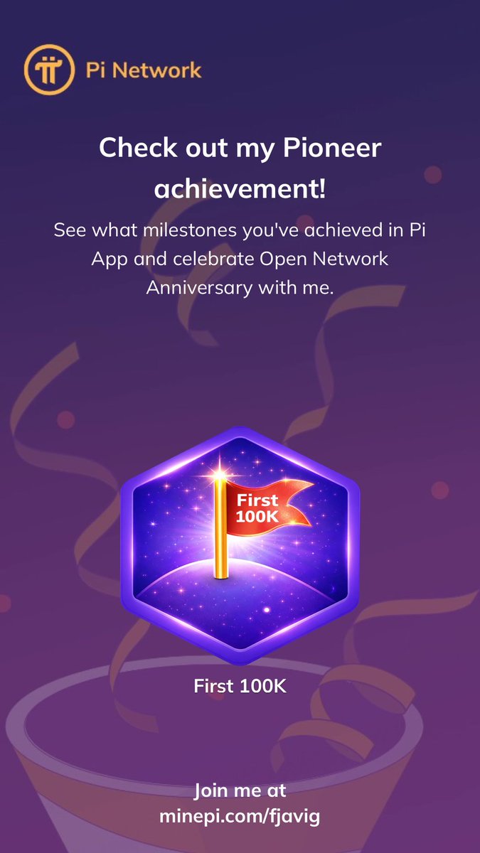 Post your badge on a social media platform (Fireside Forum, X, Instagram, etc.) using #PiOpenNetwork. After sharing, return here and submit your post link to enter the raffle.