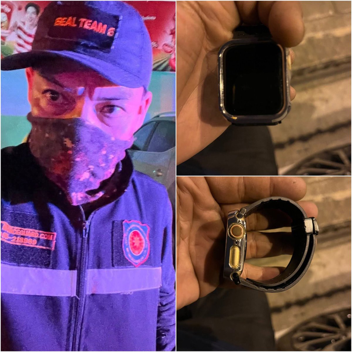 ▪️กลายเป็นประเด็นหนักมาก  หลังที่ รปภ.หนุ่ม เก็บ apple watch  ได้ที่ผับแห่งหนึ่ง หลังจากนั้นก็ได้โพส
ตามหาเจ้าของพร้อมทิ้งเบอร์ติดต่อไว้ 

▪️ผ่านไปสักพักก็ไม่มีใครติดต่อมารับ แต่เหตุการณ์
พลิกกลับ  เจ้าของไม่มา  แต่กลับส่งตำรวจมาถึงบ้าน
รปภ. ถึงกับงง ตัดพ้อ " ทำความดีเพื่ออะไร "