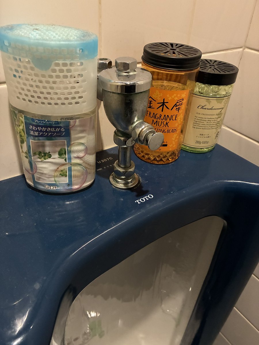 こんな芳香剤置く小便器ある？
人でも殺したんか？