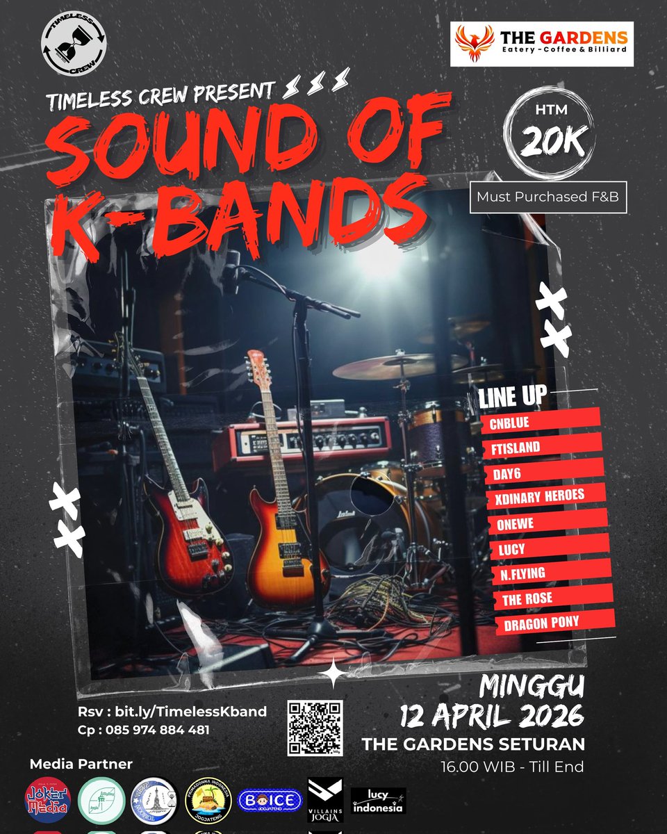 timeless_crew05's tweet photo. May I be happy?
Maeil utgo sipeoyo ~

Guys kalian pengen happy &amp; ngelupain masalah di real life? Kita karaokean lagu K-band bareng yuuk di Sounds of K-band!

📆 Minggu 12 April 2026
🕔 16.00 WIB - End
📍 The Gardens Seturan
🖇 https://t.co/eL0R1Phgqe

MAX DAFTAR : 09 April 2026 https://t.co/nOKM7JrXUG