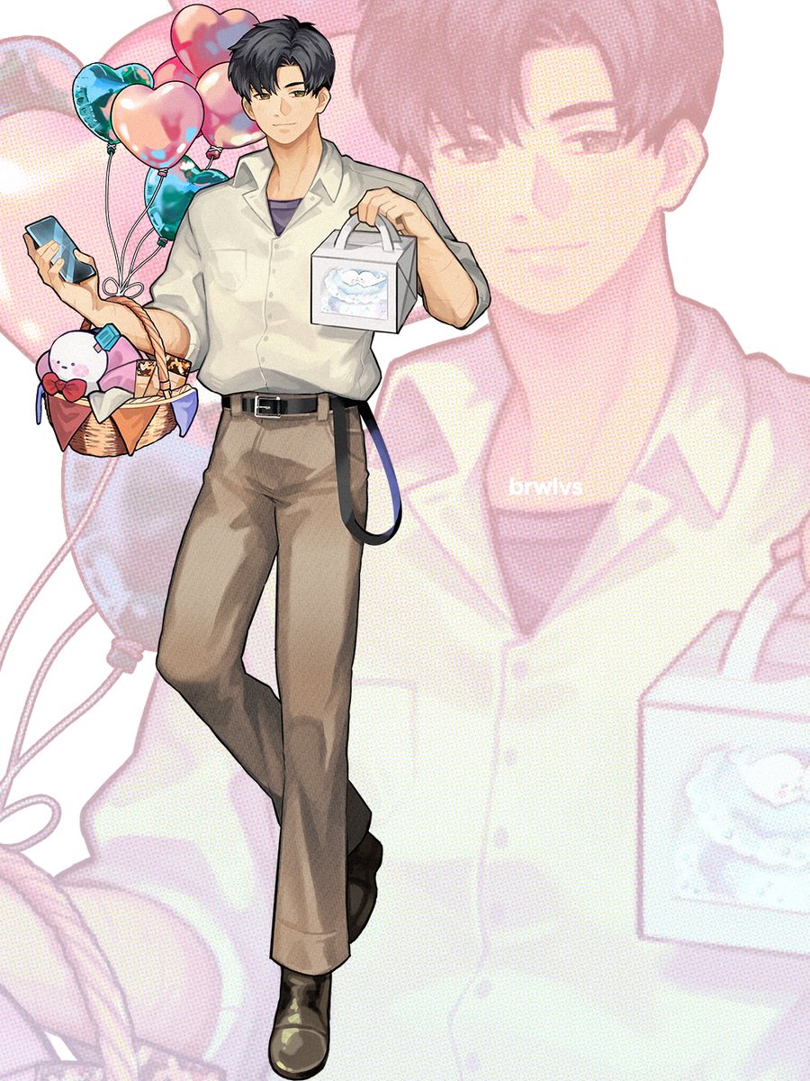 BRWLVS's tweet photo. After a long winter comes a spring date 🌺❄️

The full view Illustration I did for the cupsleeve at (@seasonszayne)  Seasons with Zayne: Spring in Full Bloom event last month 

#レイ先生 #黎深 #恋与深空 #loveanddeepspace #Zayne https://t.co/Qh7HunxQkV